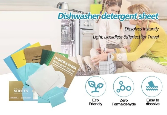 Solid Concentrated Dish Washing Sheets Safe And Non Toxic Dishwasher Detergent Strips