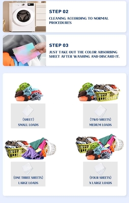 Nonwoven Fabric Color Catcher Sheet Portable Sustainable Safe And Skin Friendly