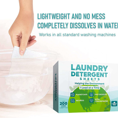 Eco-friendly Biodegradable Super Condensed Laundry Detergent Sheet/Strips