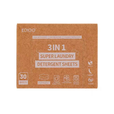 Natural Detergent Detergent Sheet Laundry 3 in 1 Lightweight Liquidless Fresh Scent