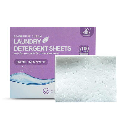 Detergent en feuilles biodégradables pour lessive, nettoyage écologique, détachant en feuilles pour le linge